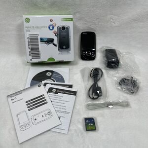 GE DV1 HD 1080p Camcorder Video Camera Waterproof w/ Memory Card Disc Open Box